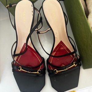 Victoria Strappy Horsebit Sandal (Women) Gucci